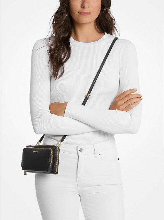 Borsa a tracolla Jet Set convertibile grande in pelle martellata 32F5GJ6C7L 001 MICHAEL KORS 