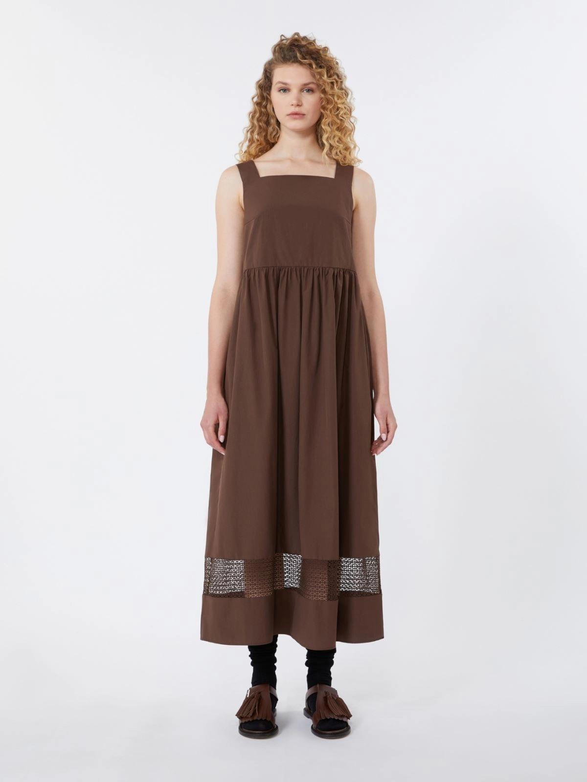 Abito smanicato in popeline di cotone - CIOCCOLATO<BR/> WKDGOLA 036 WEEKEND 