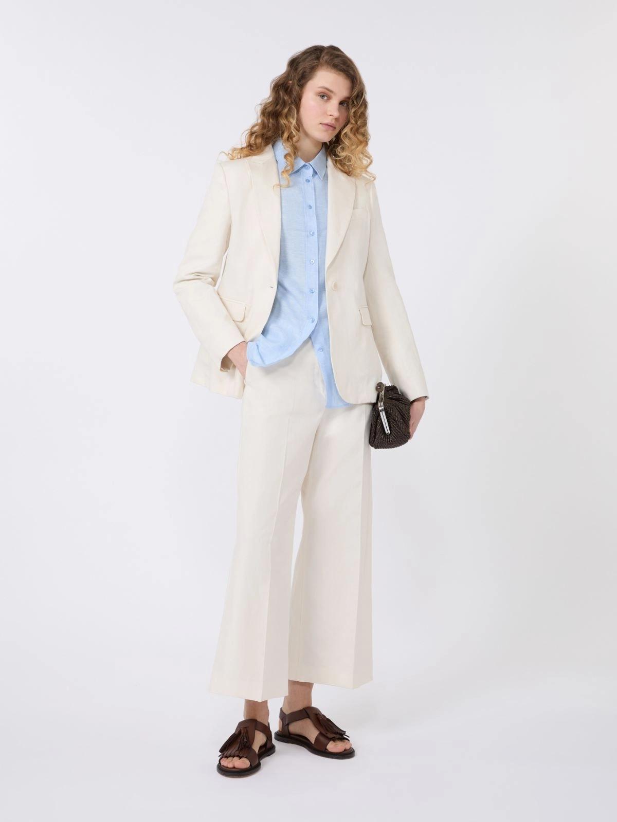 Camicia in tela di lino - CIELO<BR/> WKDWERNER 020 WEEKEND 