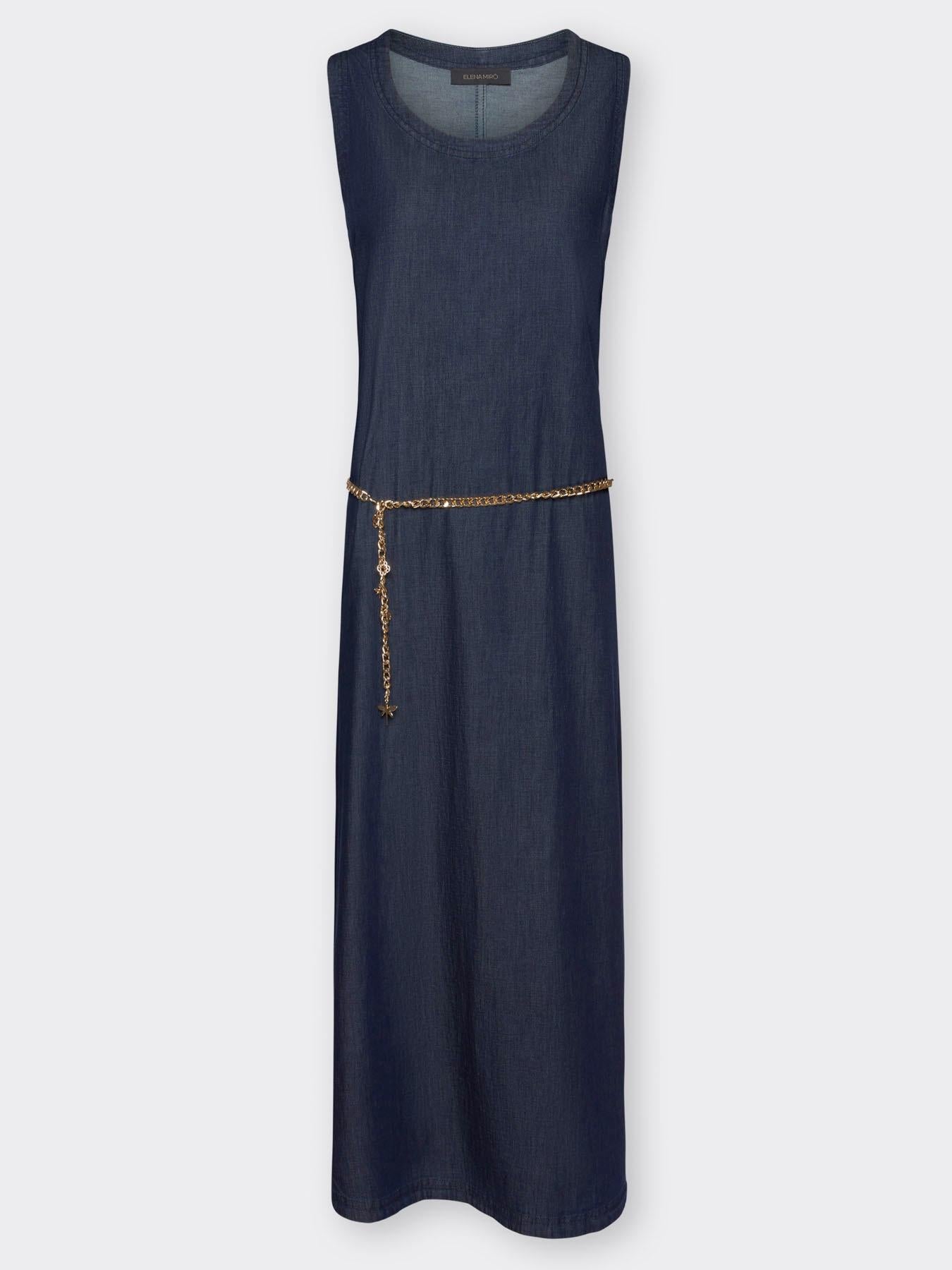 Abito in Chambray senza maniche<BR/> 7461P000269N 34 ELENA MIRO 