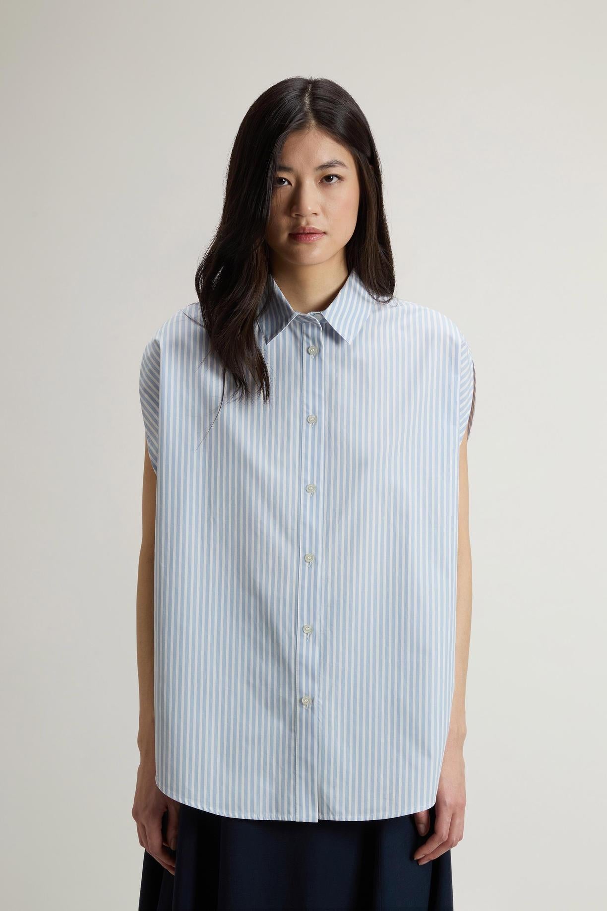 Blusa in popeline di puro cotone a righe<BR/> CFWWSI2021FRUT5378 31199 WOOLRICH 