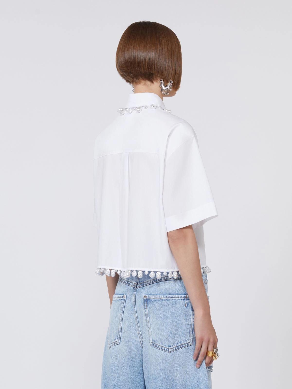 Camicia boxy in cotone - Bianco ottico<BR/> SPXCOGNAC 001 SPORTMAX 