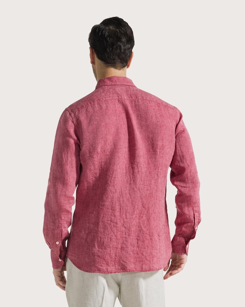 Camicia in lino tinto filo<BR/> CA0320300058 451 SEVENTY 