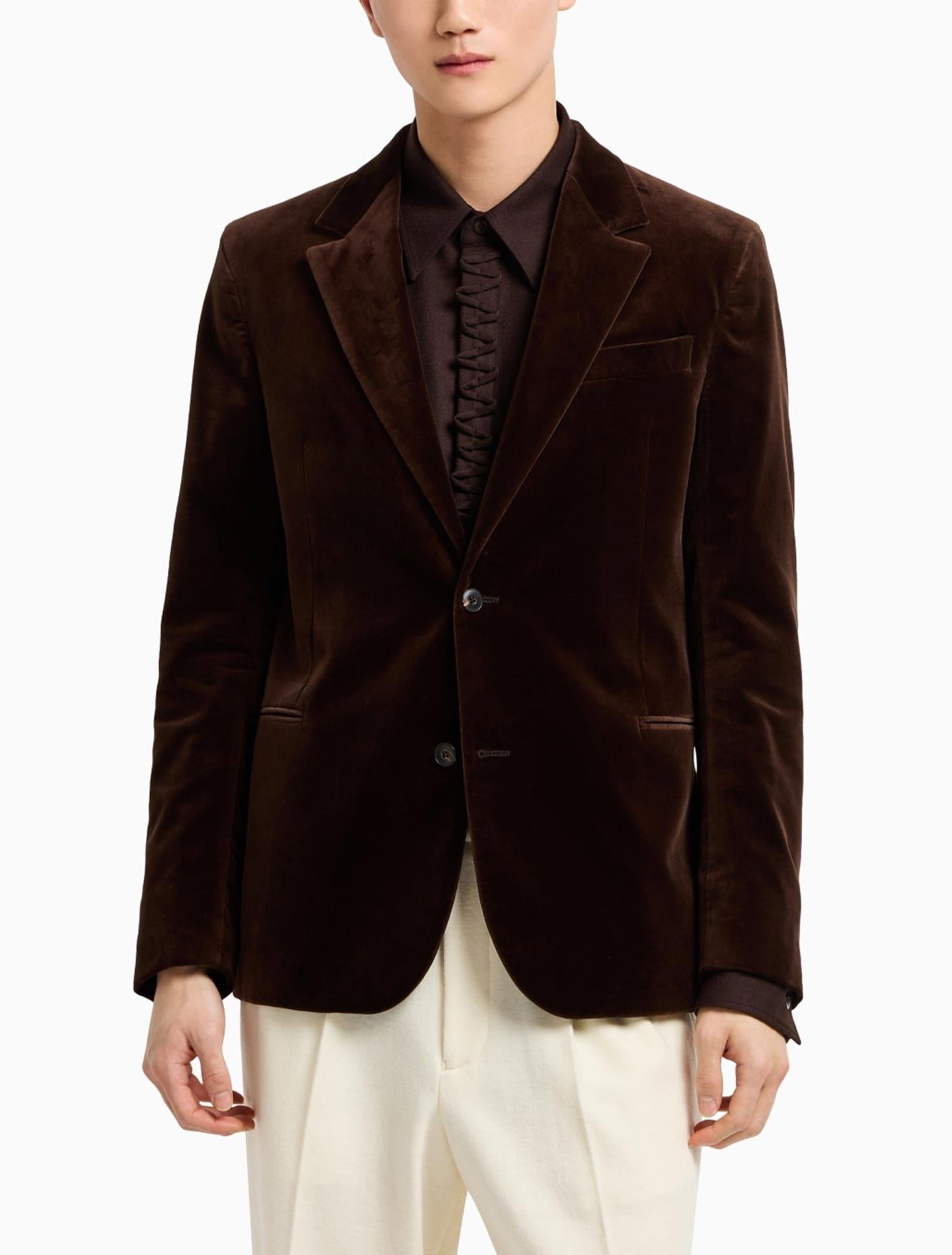 Blazer in cotone vellutato EM000477TE11044 U8122 ARMANI 