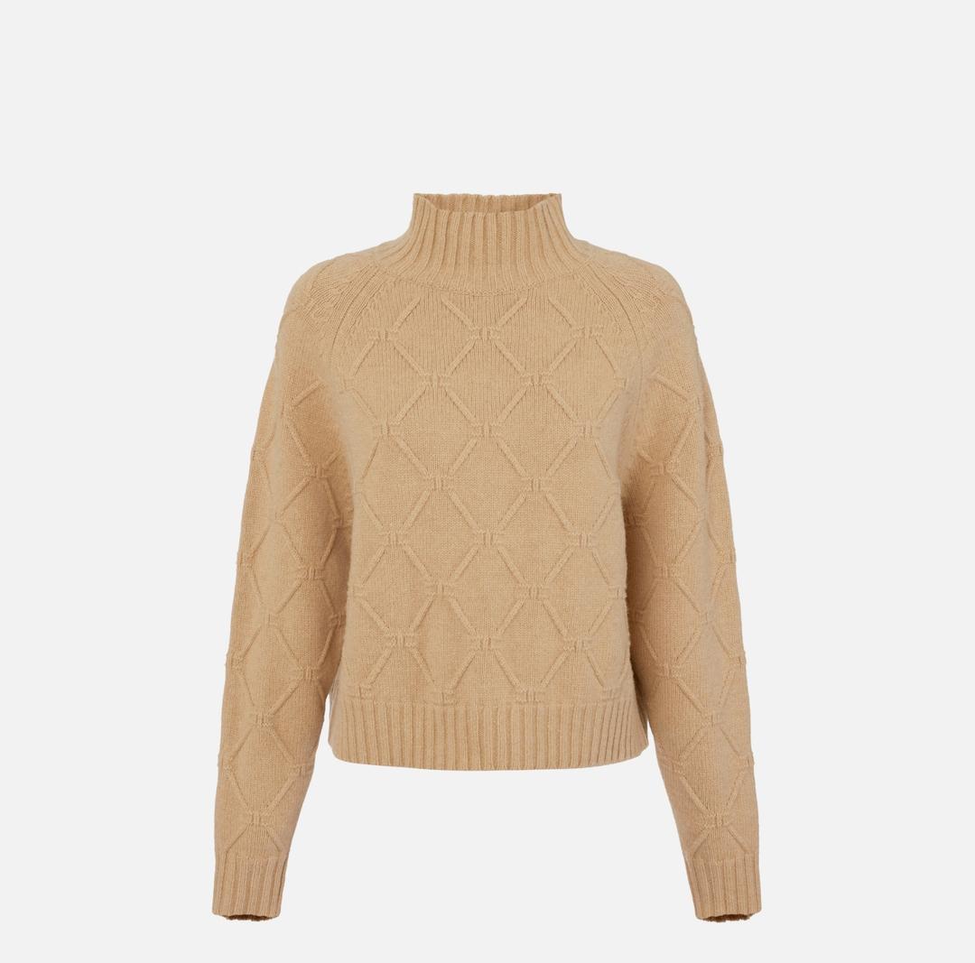 Pullover in maglia con losanghe jacquard MK55T57E2 EA2 ELISABETTA FRANCHI 