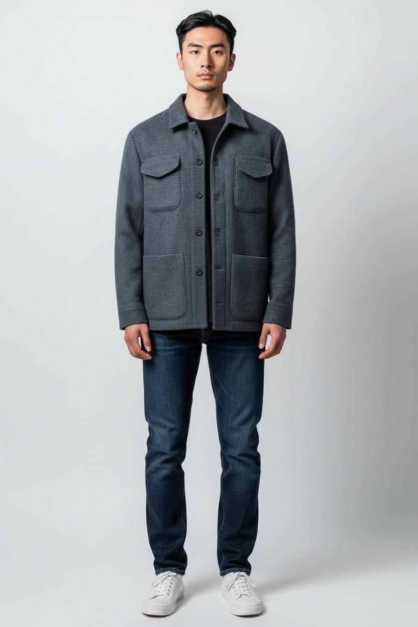 Overshirt Bastoncino in lana FIL3160 04 BASTONCINO 