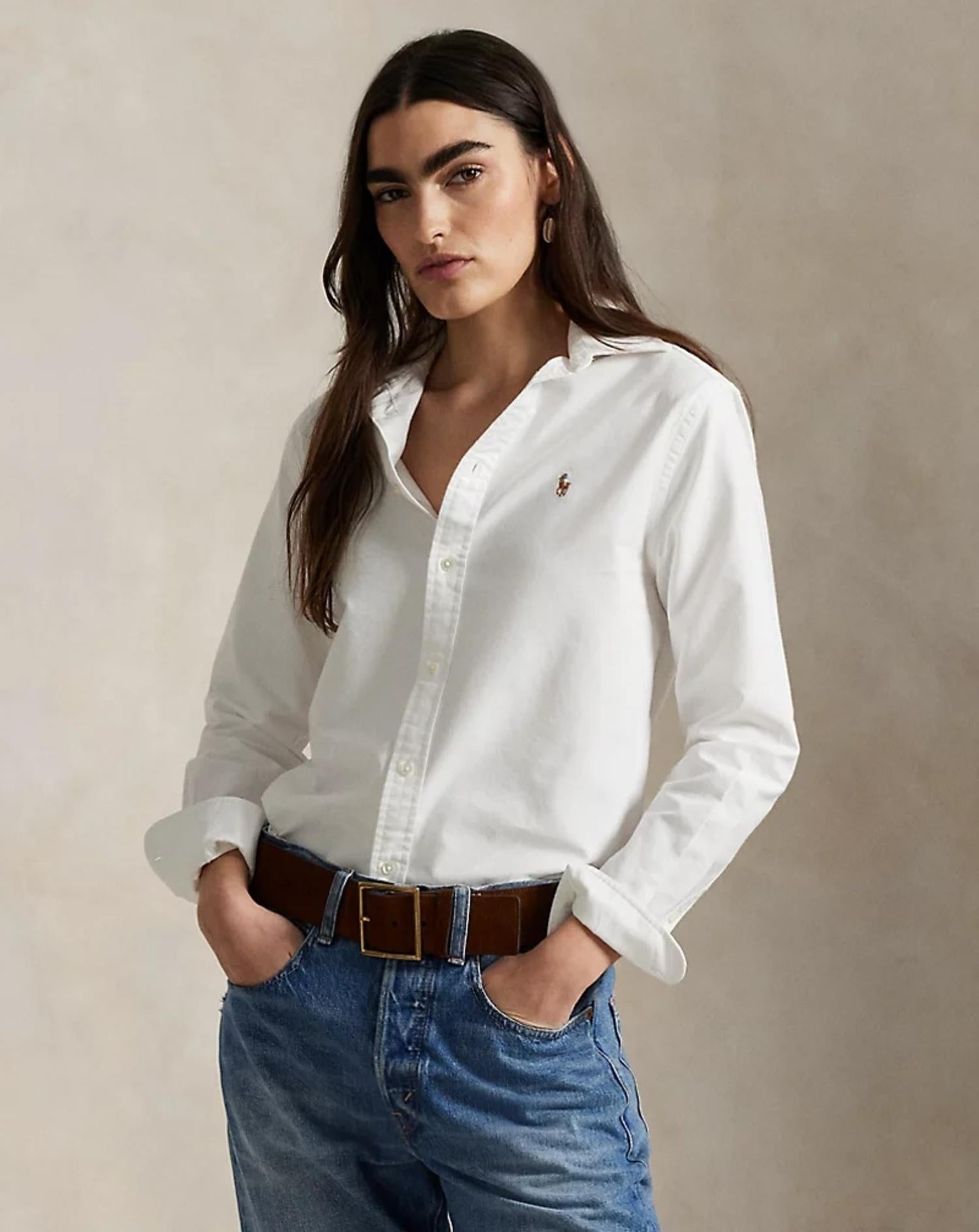 Camicia donna Oxford in cotone 211891377 003 RALPH LAUREN 