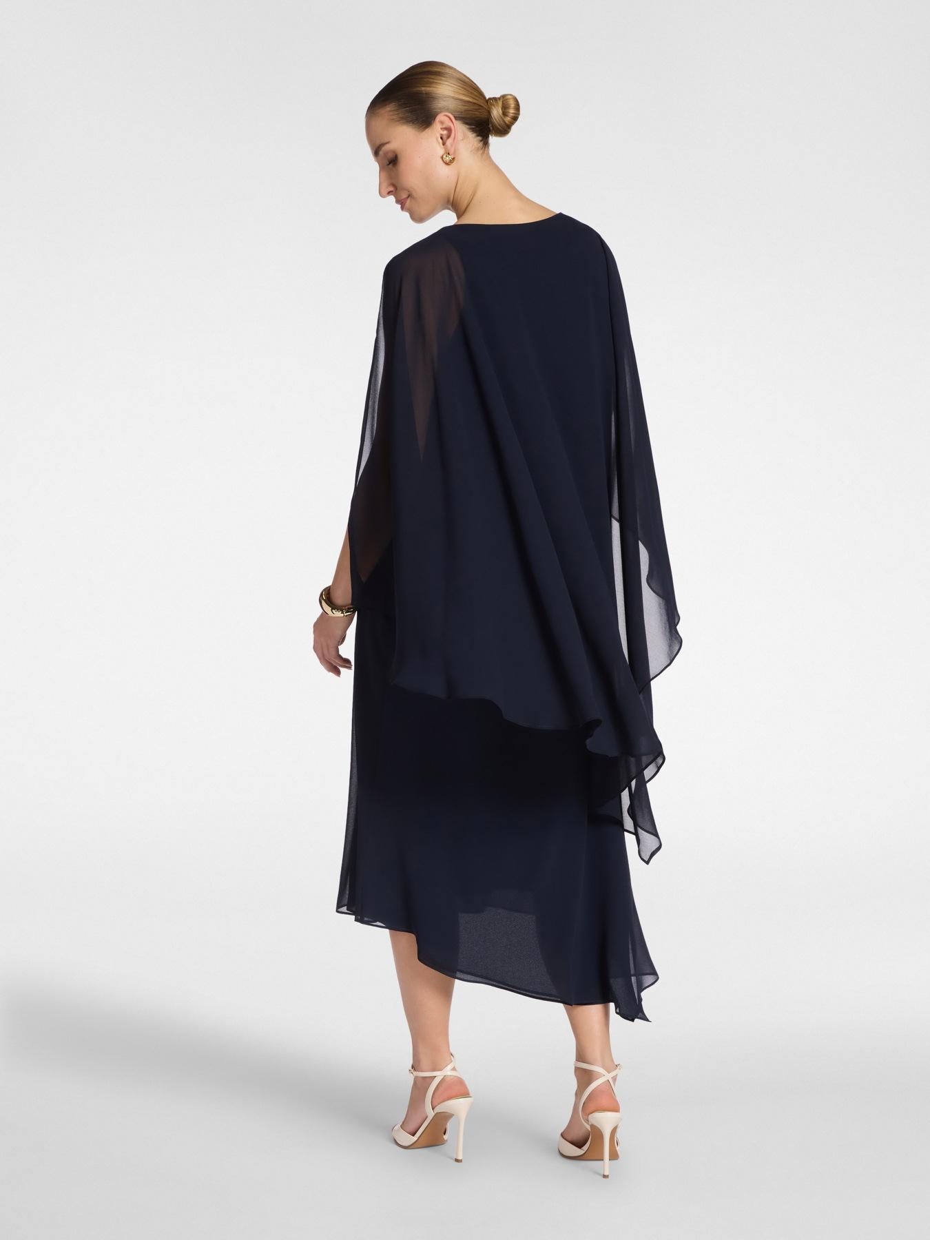Abito lungo in georgette<BR/> 7072P100299N 34 ELENA MIRO 