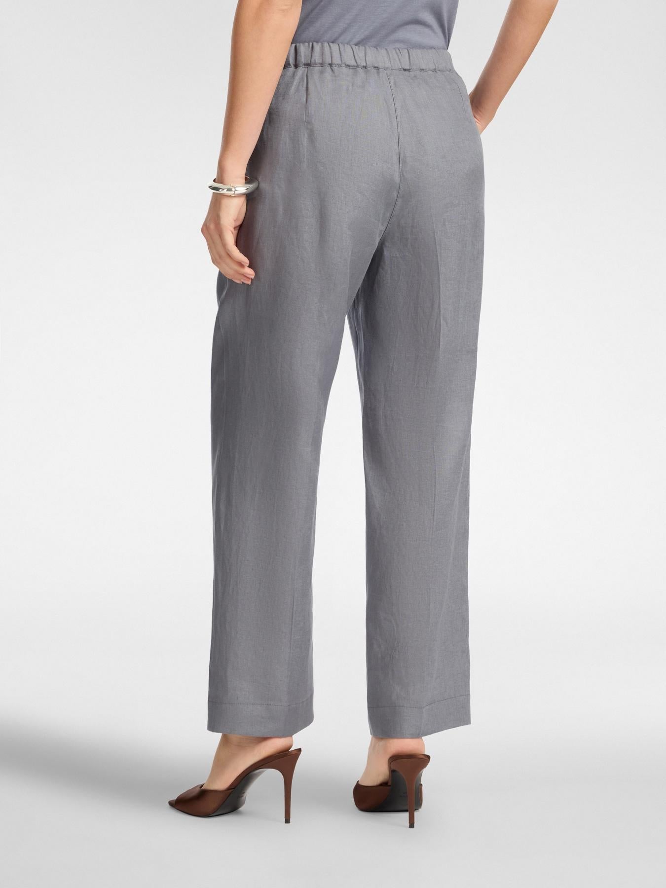 Pantaloni in lino<BR/> P007P000494N 23 ELENA MIRO 