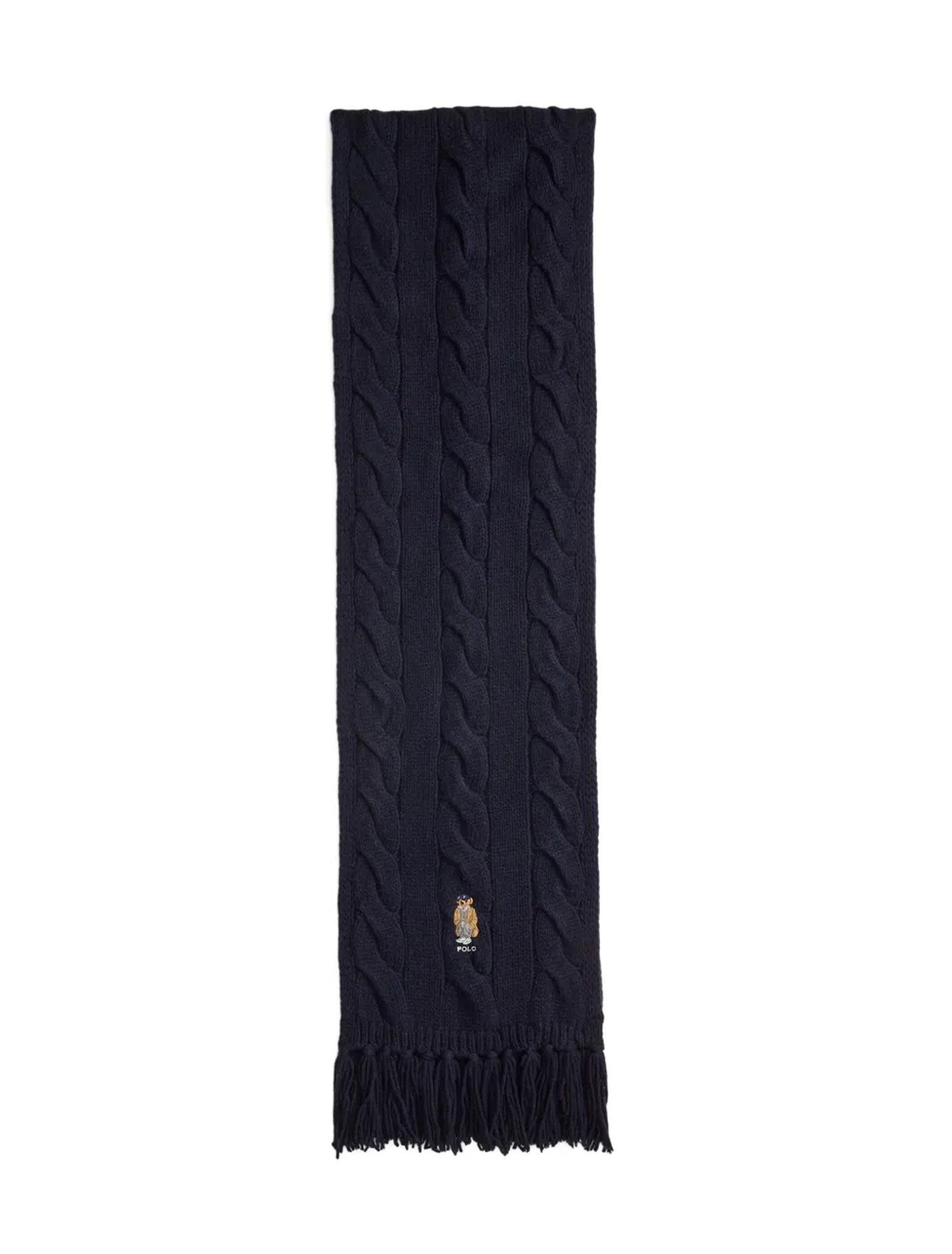 Sciarpa intrecciata in misto lana con logo bear 455981434 002 RALPH LAUREN 