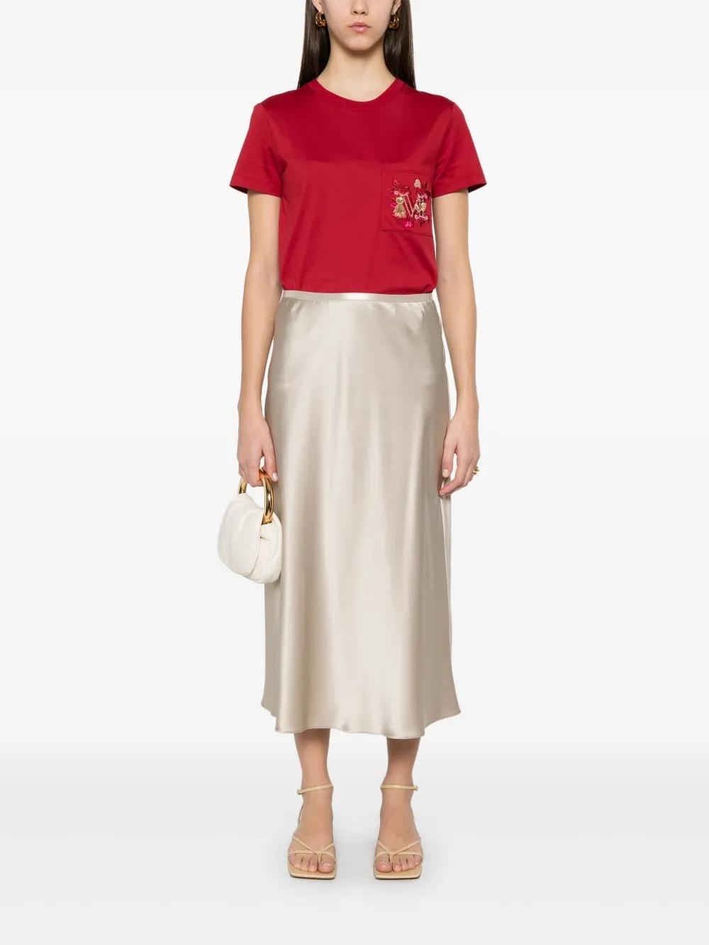 T-shirt in jersey con taschino ricamato<BR/> NUNZIO 005 MAX MARA 