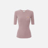 Maglia a costine con taschino logato
