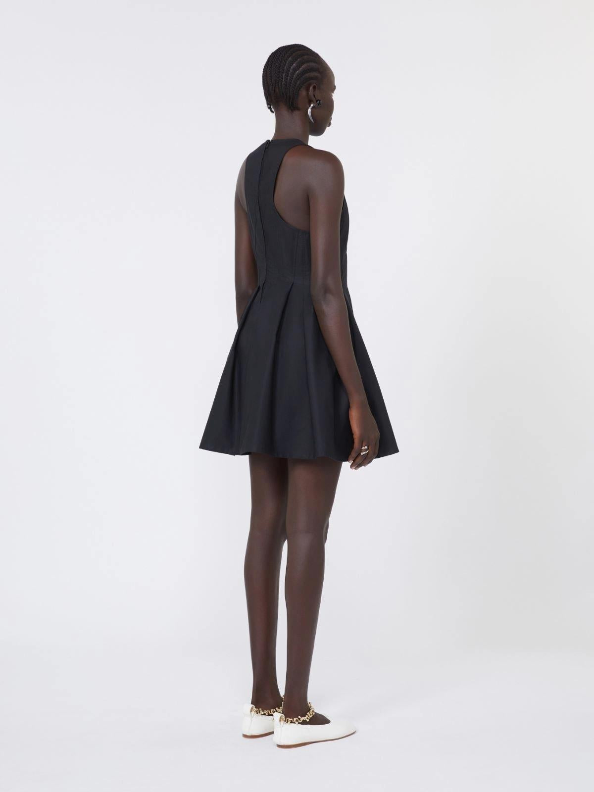 Abito corto smanicato in puro cotone - Nero<BR/> SPXARA 005 SPORTMAX 