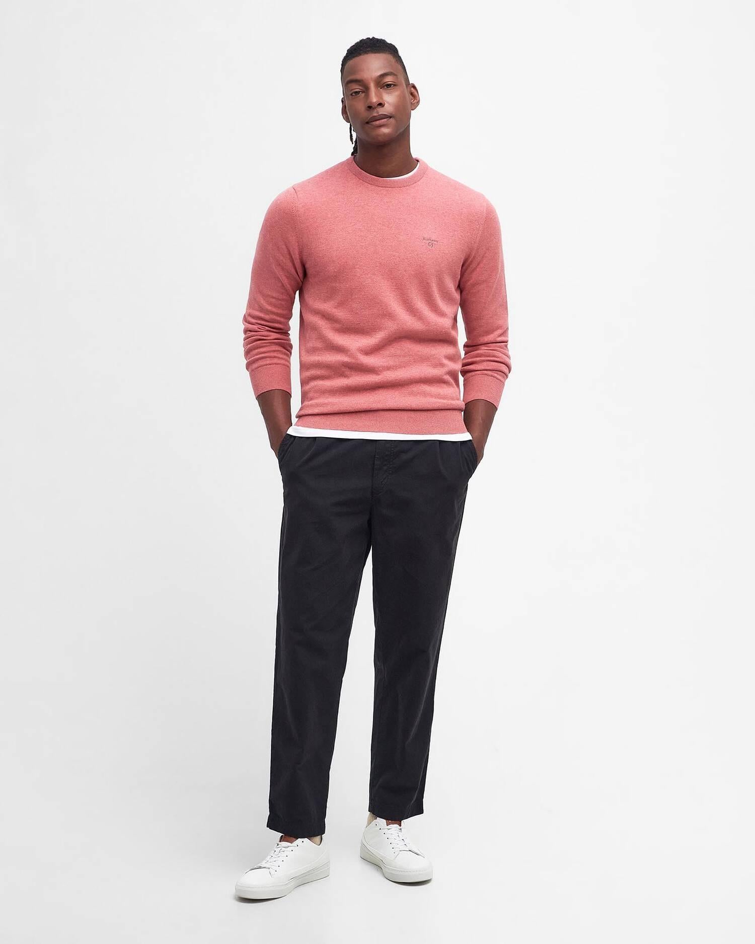 Maglione girocollo in cotone Pima<BR/> MKN0932MKN PI55 BARBOUR 