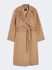 Cappotto midi doppiopetto in lana