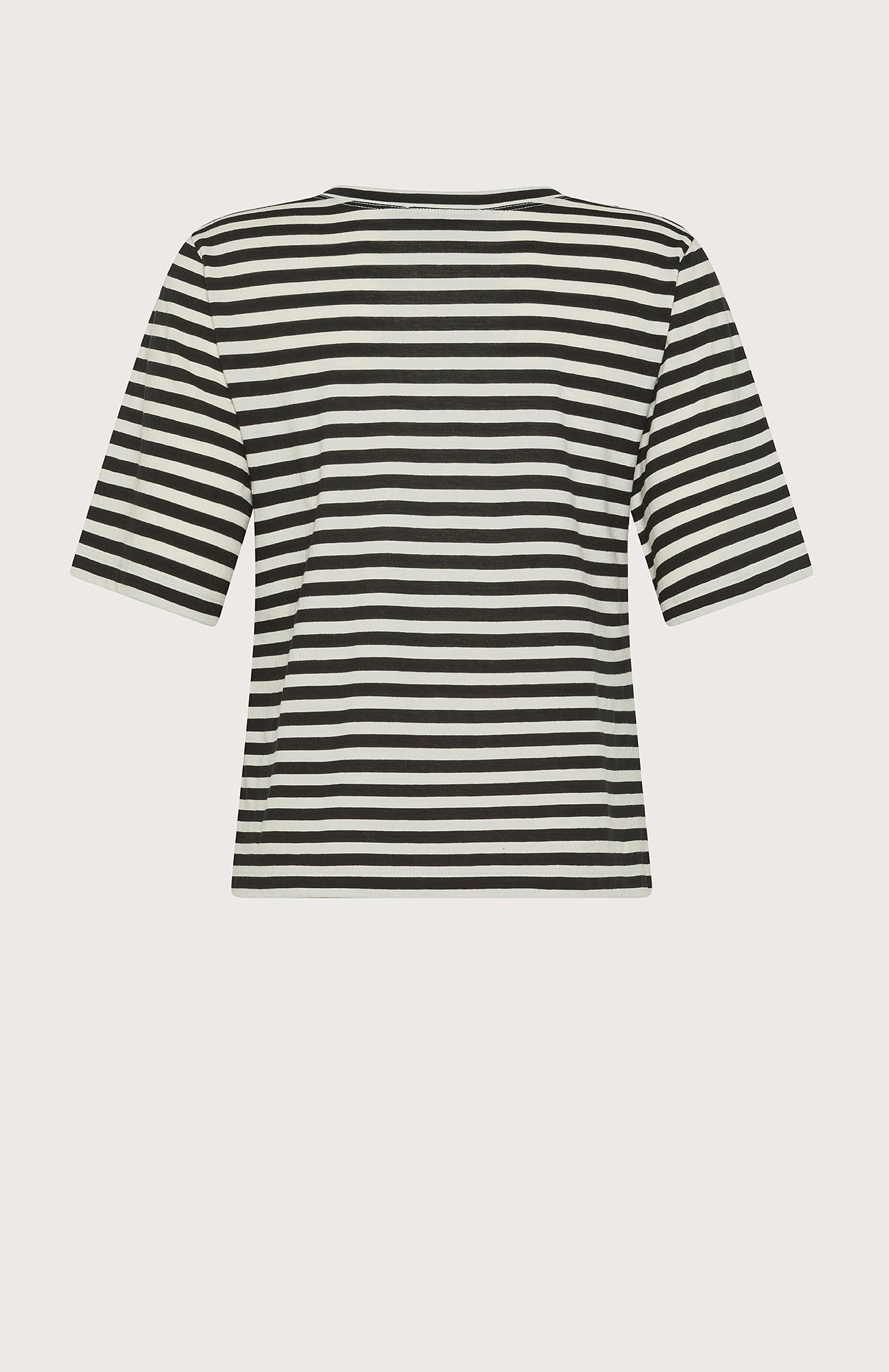 T-shirt donna in jersey di cotone a righe