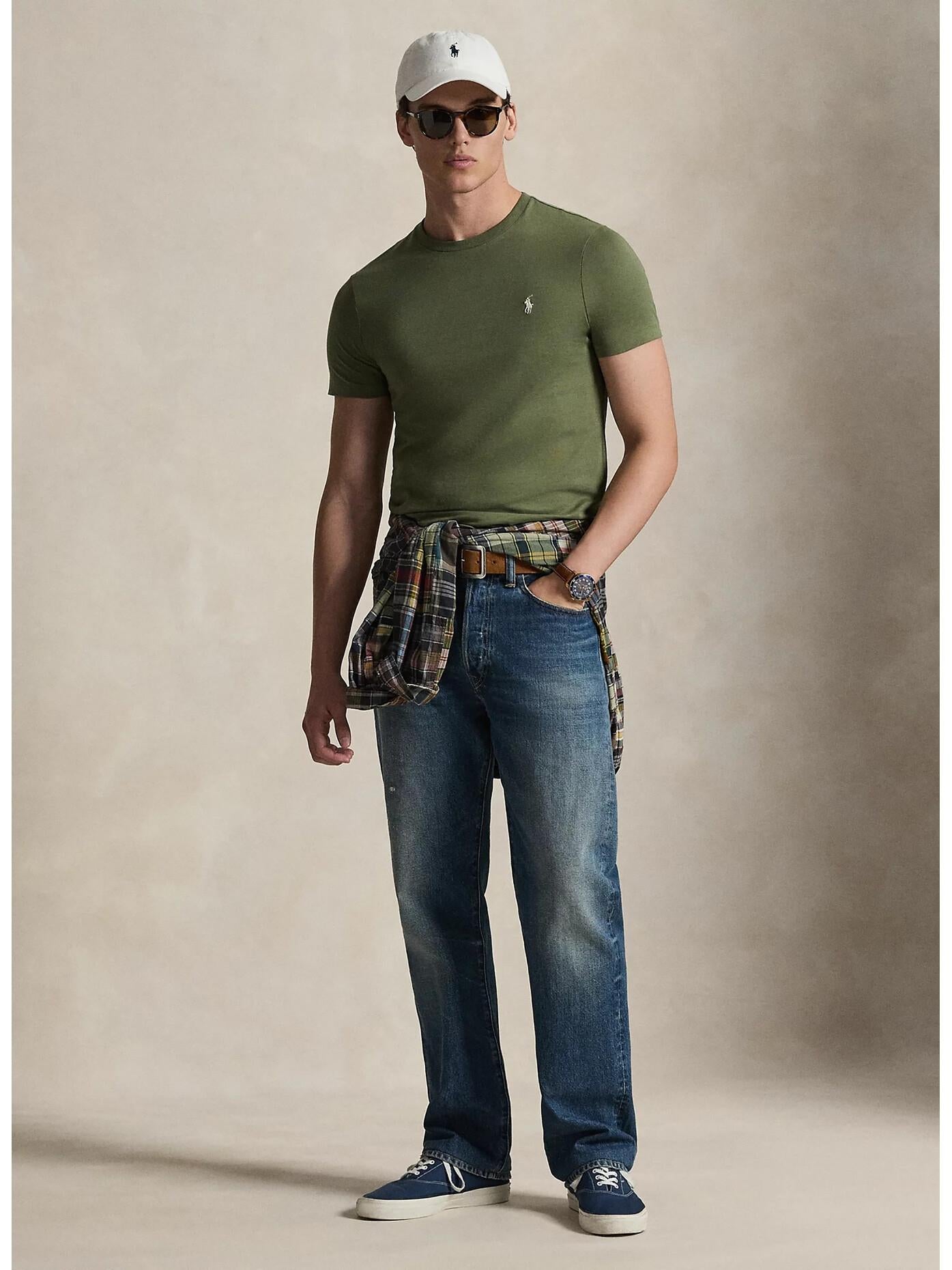 T-shirt uomo in cotone manica corta 710671438 522 RALPH LAUREN 