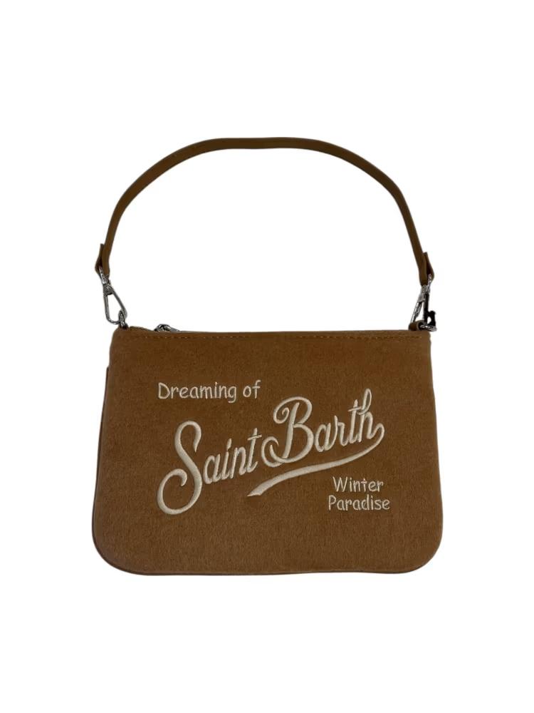 Borsetta a spalla Parisienne Mini Felt in misto lana cammello PARM003 00163I MC2 SAINT BARTH 