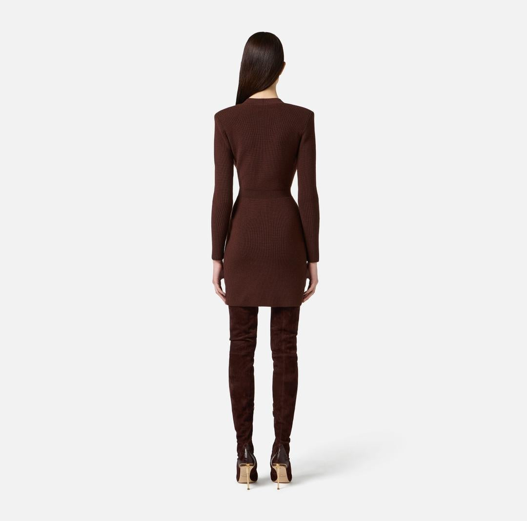 Mini abito in maglia con decorazioni gioiello AM04S56E2 EA3 ELISABETTA FRANCHI 