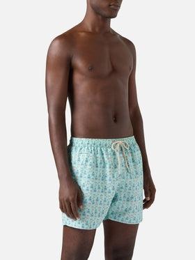 Costume mare Lighting Micro verde chiaro con stampa paloma all-over<BR/> LIG0003 00069L MC2 SAINT BARTH 