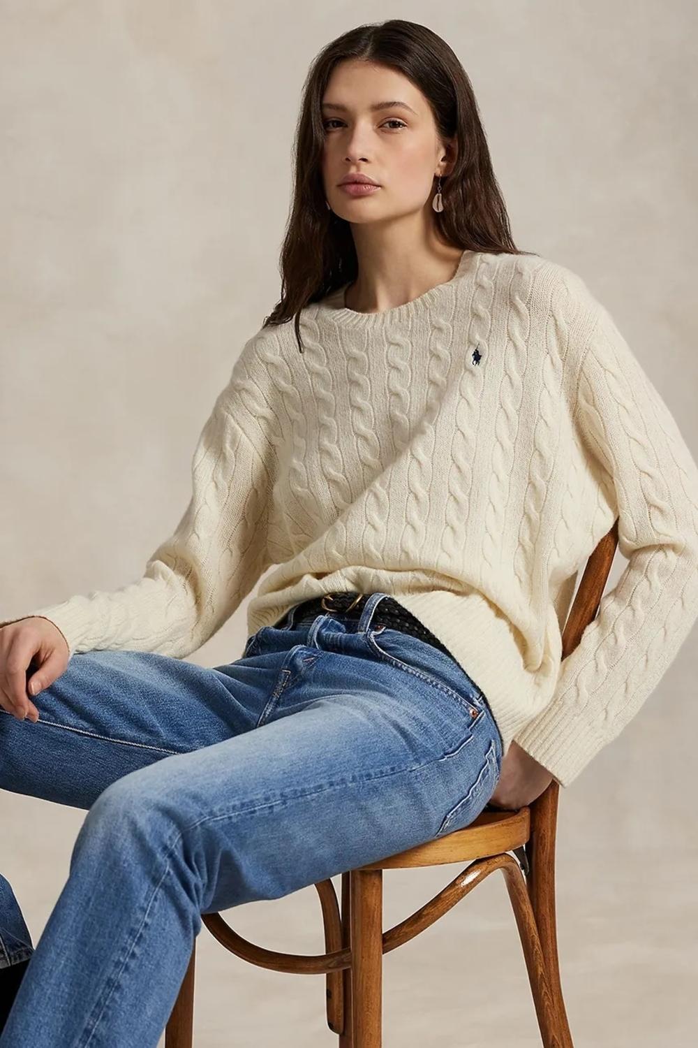 Maglia in misto lana a trecce 211972115 004 RALPH LAUREN 