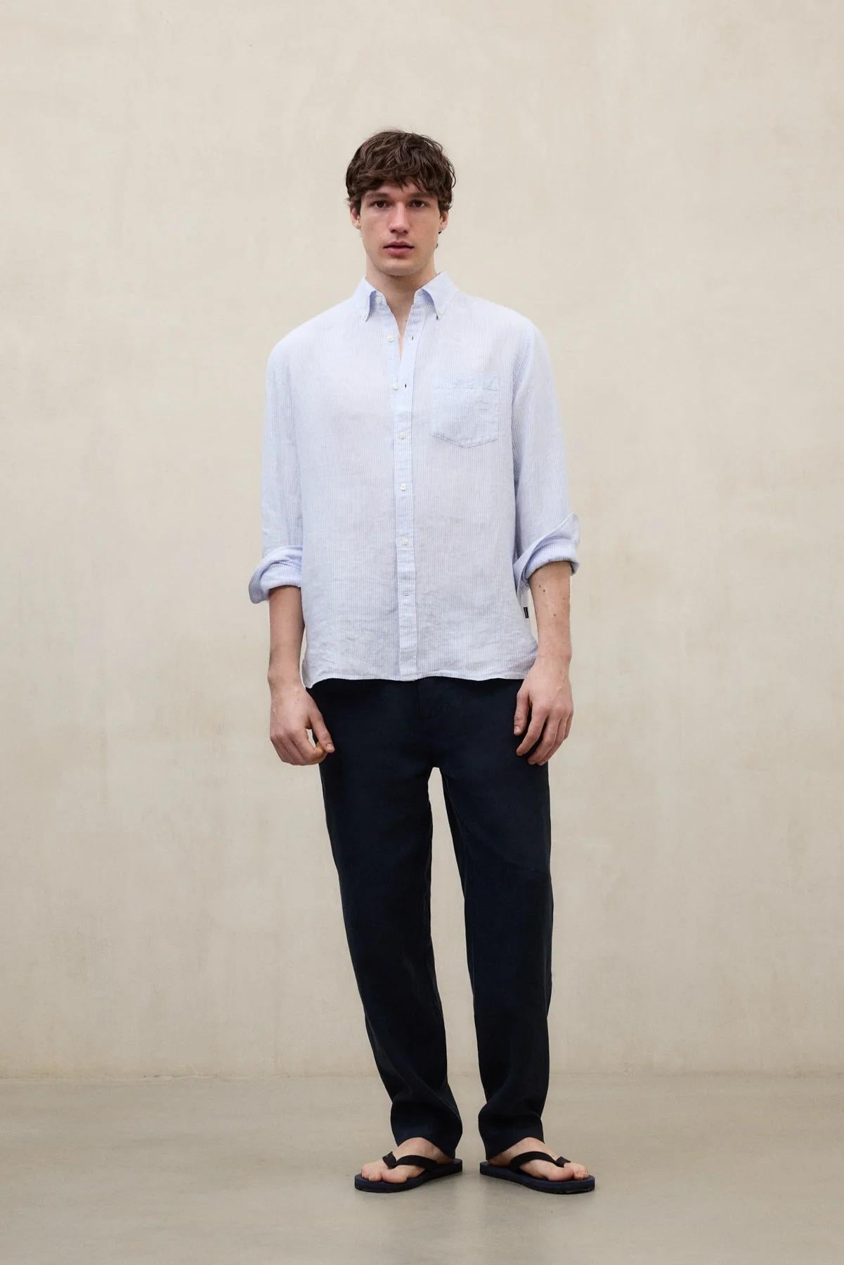 Camicia Adan Blu<BR/><BR/> ADAN 836 ECOALF 