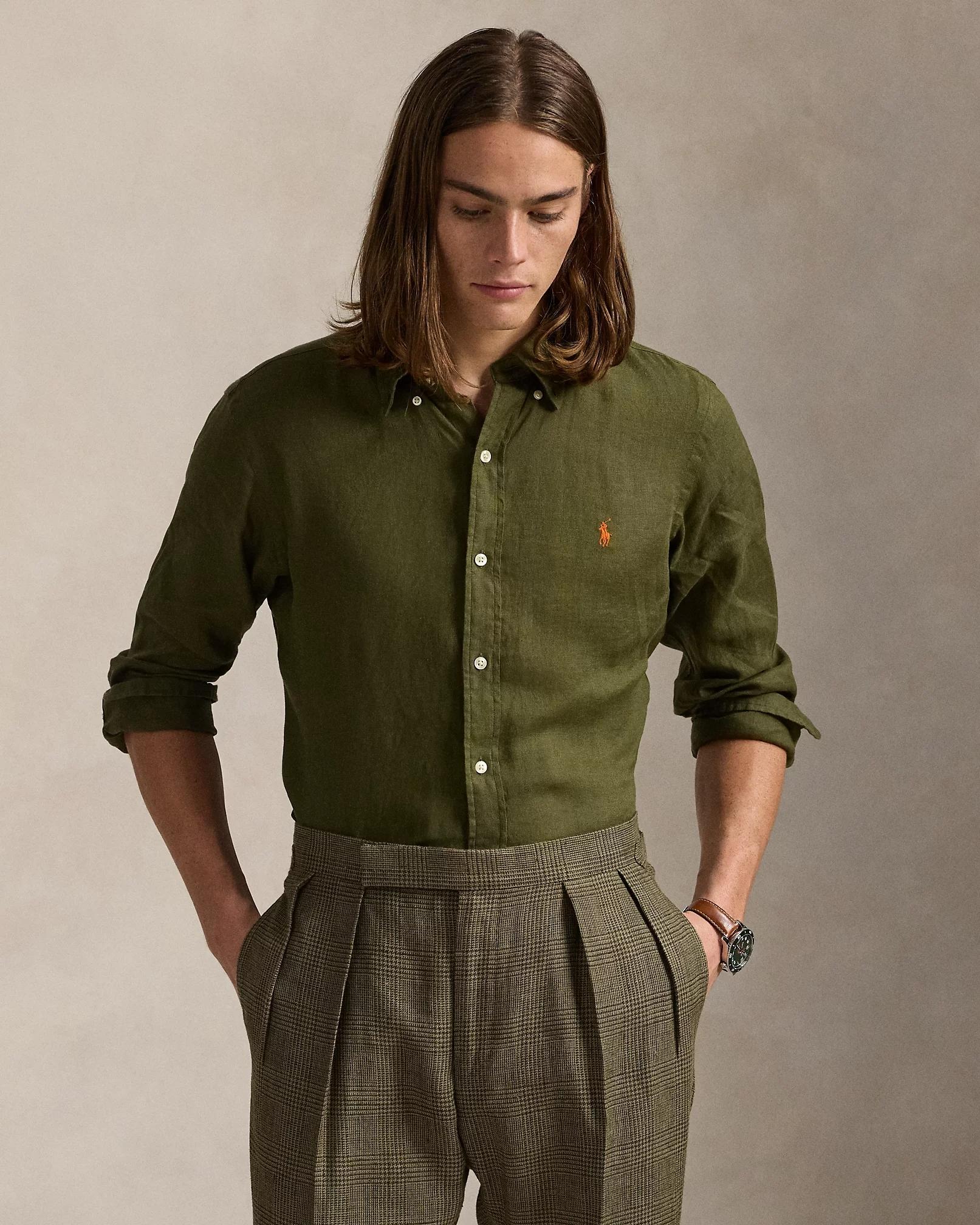 Camicia in lino Slim-Fit 710968915 006 RALPH LAUREN 