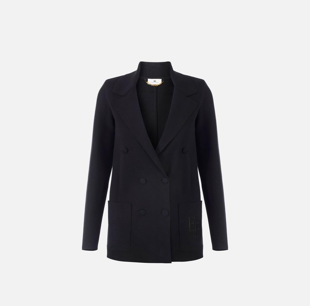 Giacca in maglia con ricamo MK52S57E2 110 ELISABETTA FRANCHI 