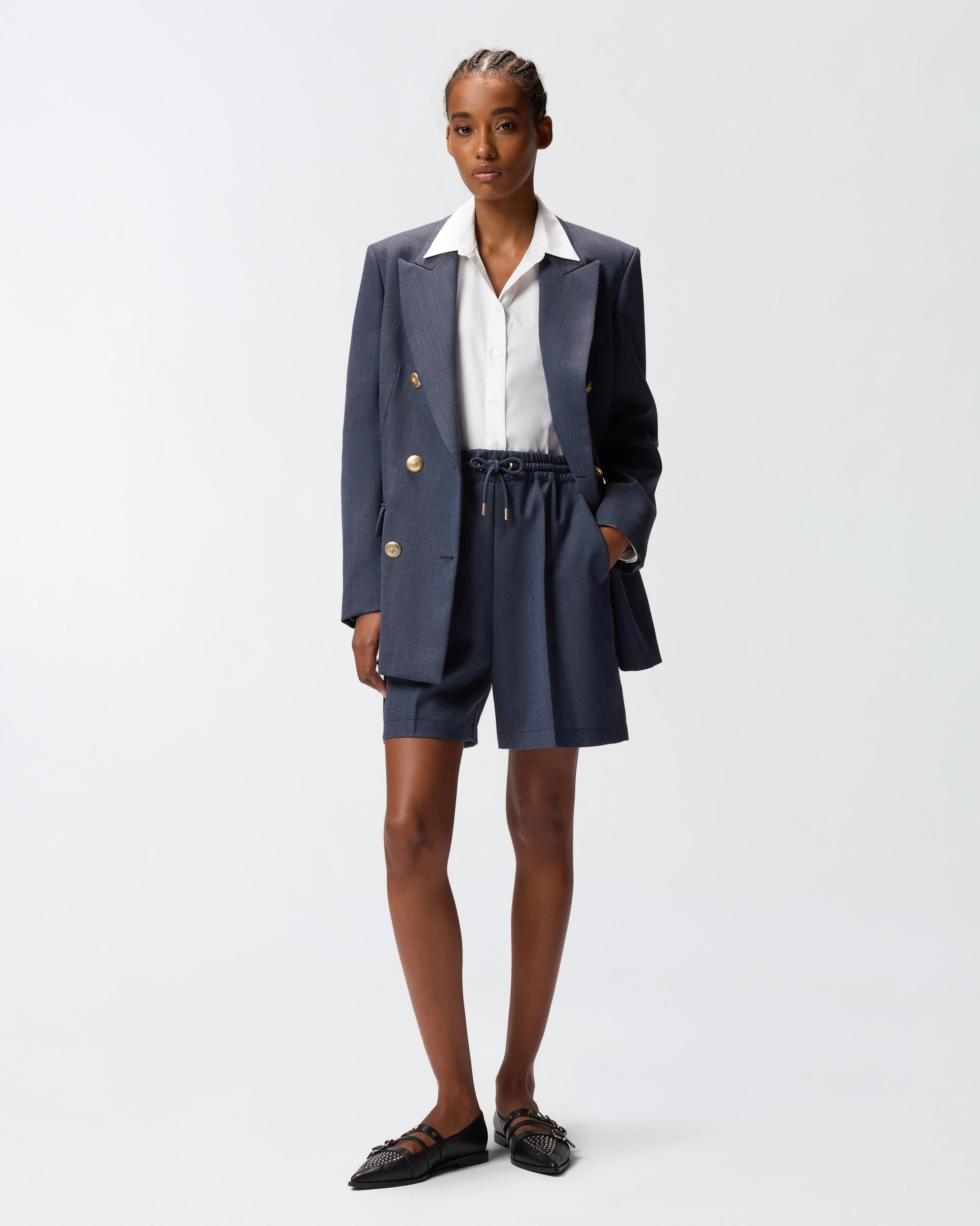 scarola<BR/>Pantaloncini shorts in lana armaturata<BR/><BR/> 105742A2SN G02 PINKO 