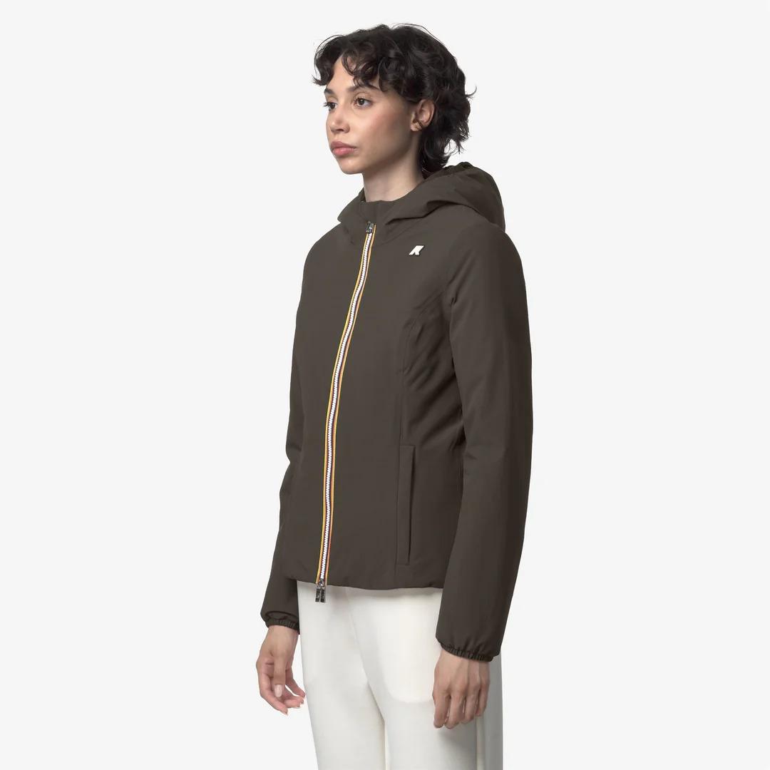 LILY ST WARM REVERSIBLE<BR/>BLACK OLIVE-VIOLET LAVENDER<BR/>Giacca corta reversibile isolante da donna K6128TW B3Q K-WAY 