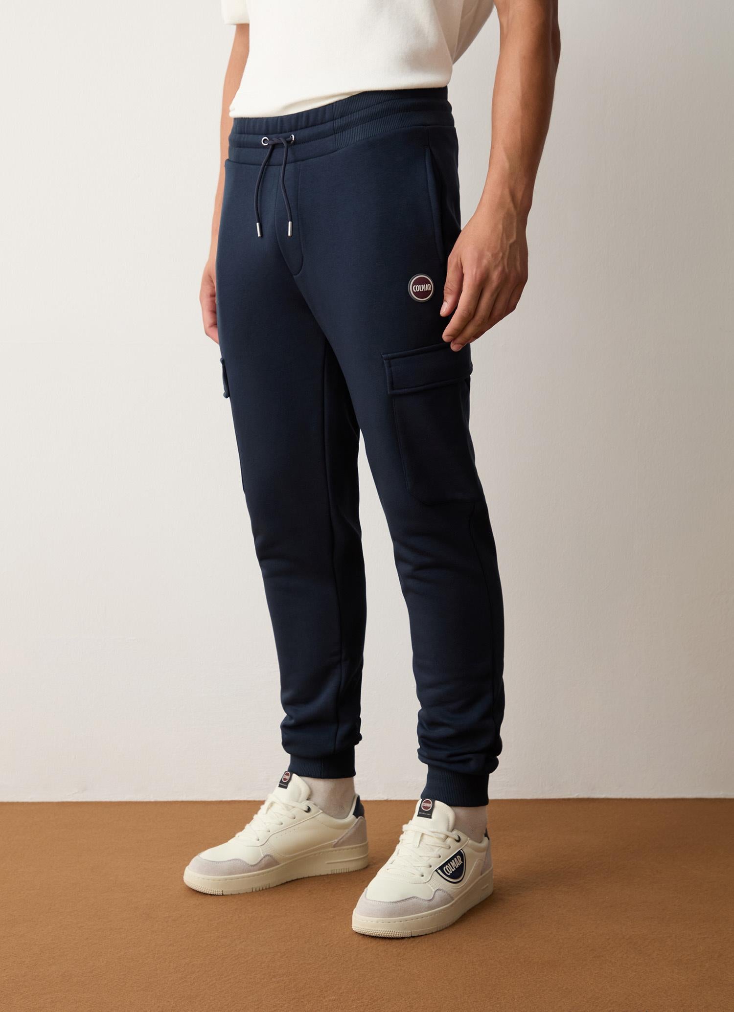 Pantaloni cargo uomo in felpa