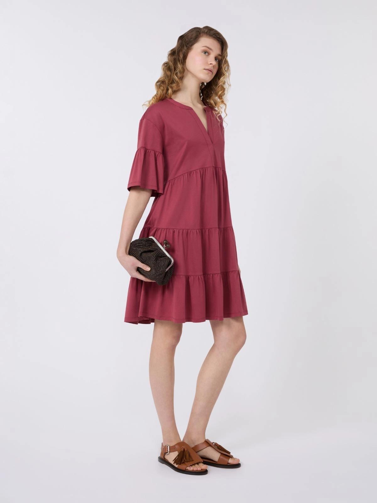 Abito kaftano in jersey di cotone - CILIEGIA<BR/> WKDSAGGINA 008 WEEKEND 