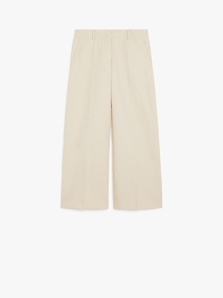 Pantalone donna cropped in misto lino ZIRCONE 016 WEEKEND 