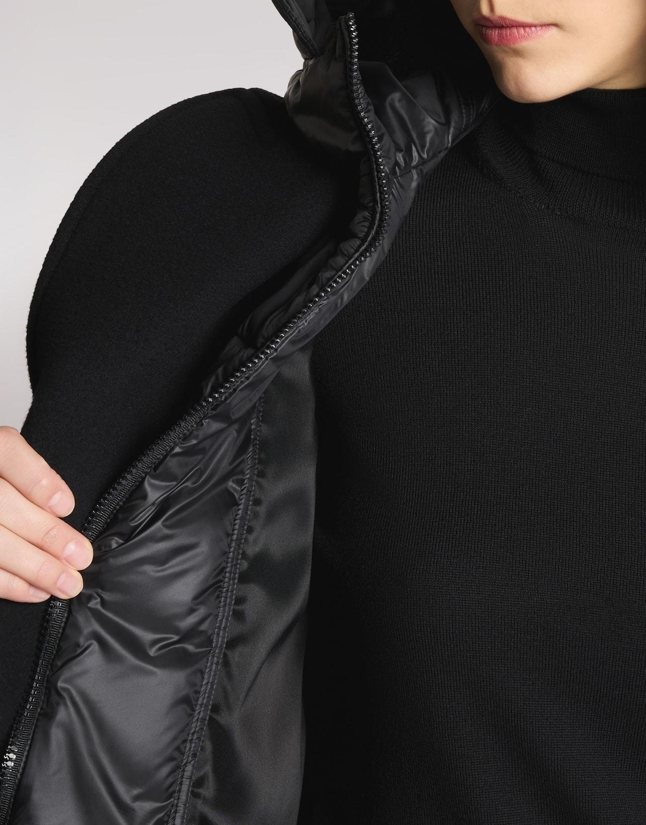 Cappotto Double Front in Lana e Cashmere<BR/> NAW59513820ZYC B999 FAY 