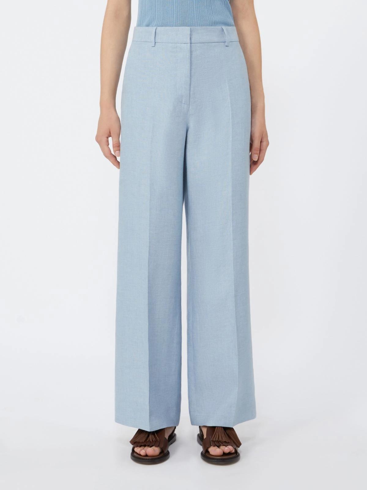 Pantalone in canvas di lino - AZZURRO<BR/> WKDMALIZIA 025 WEEKEND 
