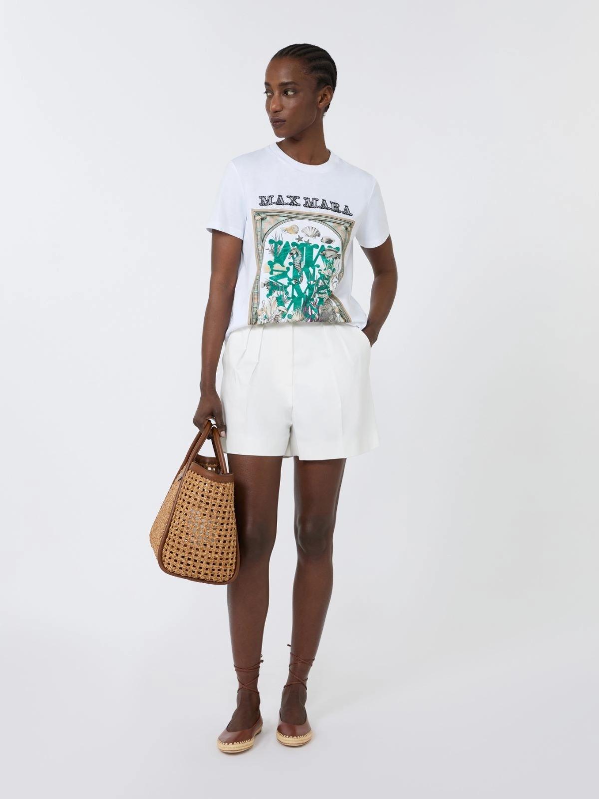T-shirt in jersey di cotone - Bianco ottico<BR/> MXMSPADINO 019 MAX MARA 