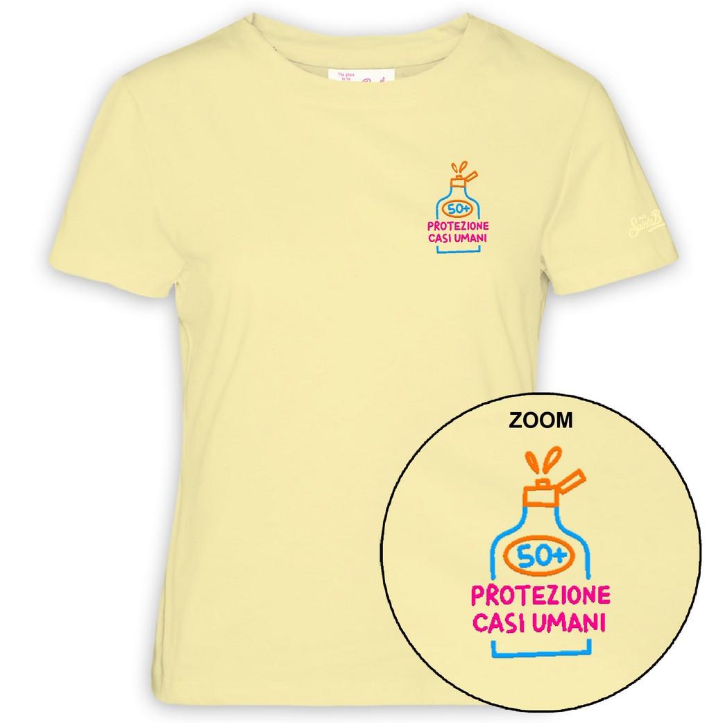 T-shirt Emilie in cotone con ricamo