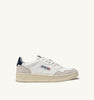 SNEAKERS MEDALIST LOW IN PELLE BIANCA E BLU E SUEDE BEIGE