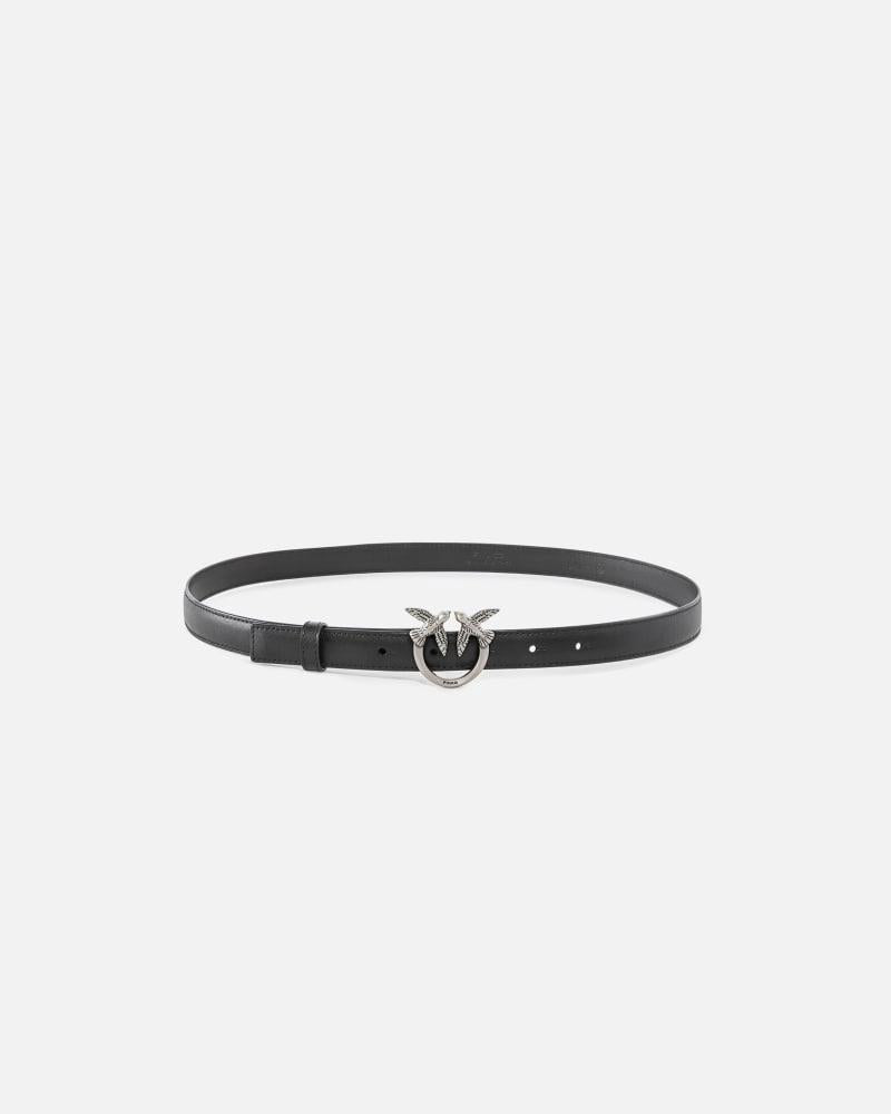 Cintura sottile Love Birds in pelle 2cm<BR/><BR/> 100143A0F1 Z99O PINKO 