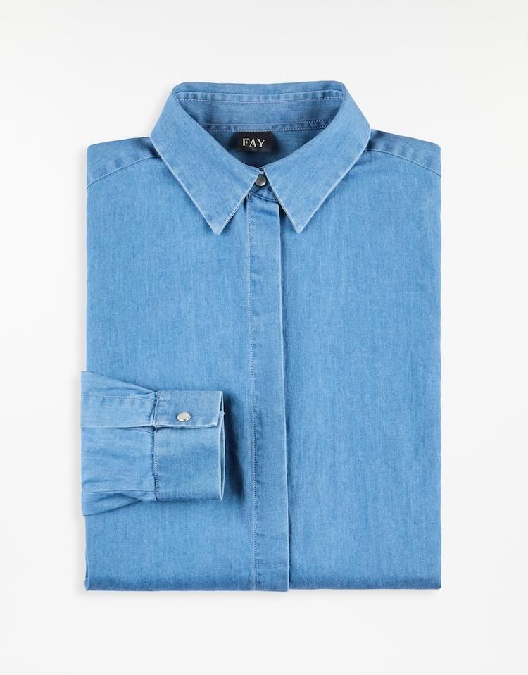 Camicia donna in denim NCWA150565LMJP U200 FAY 