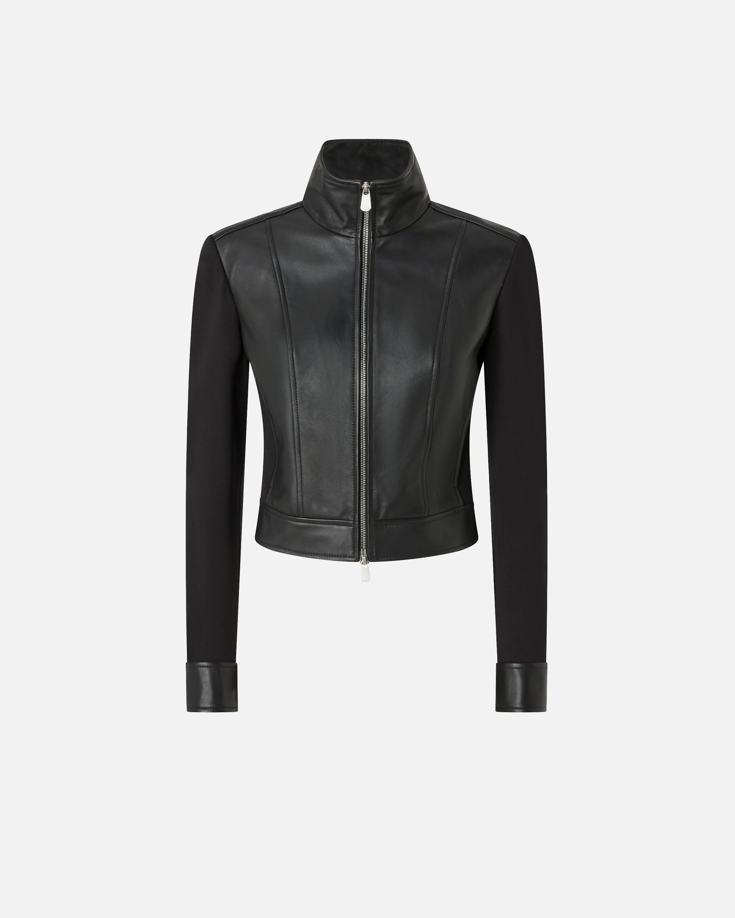 granetti<BR/>Giacca biker bimateriale<BR/><BR/> 105367Y75K Z99 PINKO 