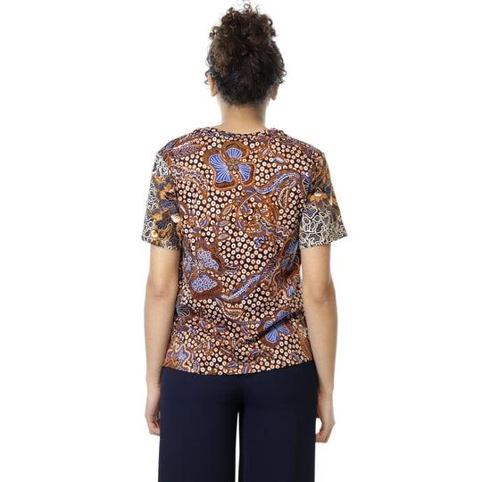 T-shirt Weekend Max Mara girocollo e maniche corte con fantasia all over.<BR/><BR/> WKDBUSSOLA 009 WEEKEND 