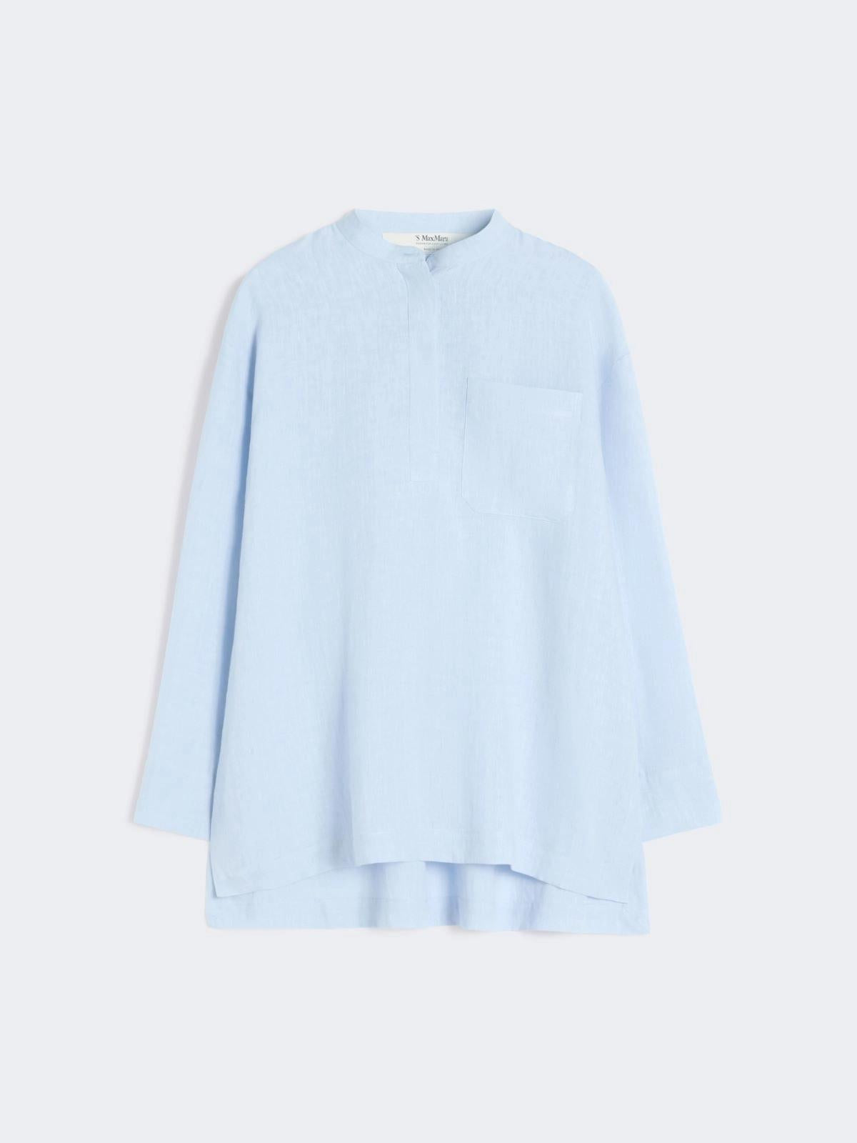 Camicia in puro lino - Bianco ottico<BR/> SMMCANTICO 011 S MAX MARA 2 
