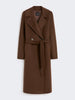 Cappotto midi doppiopetto in lana