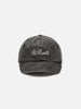 Cappellino Davis con visiera in cotone grigio scuro con logo ricamato