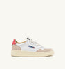 SNEAKERS MEDALIST LOW IN PELLE E SUEDE COLORE BIANCO E TEAROSE