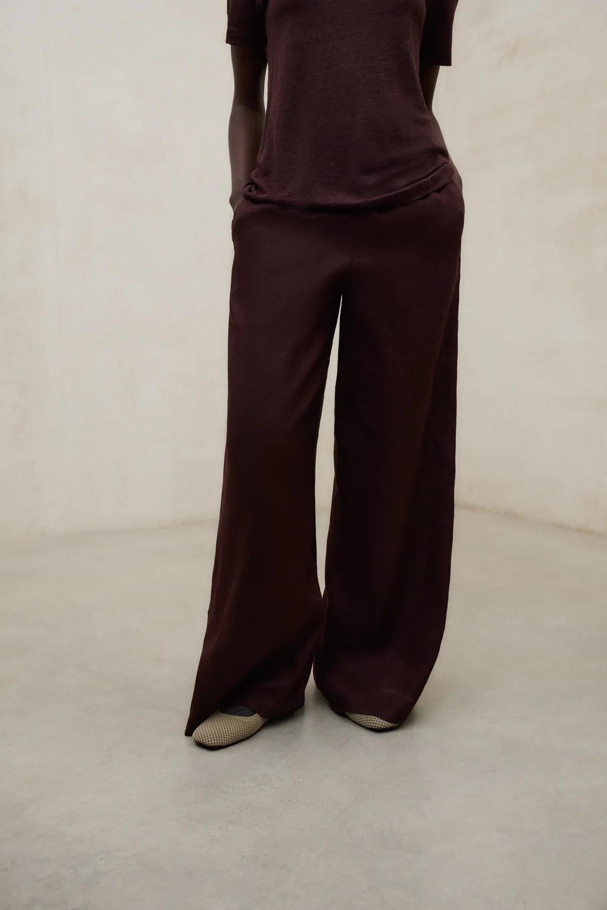 Pantaloni Mossi Marroni<BR/><BR/> MOSSI 538 ECOALF 