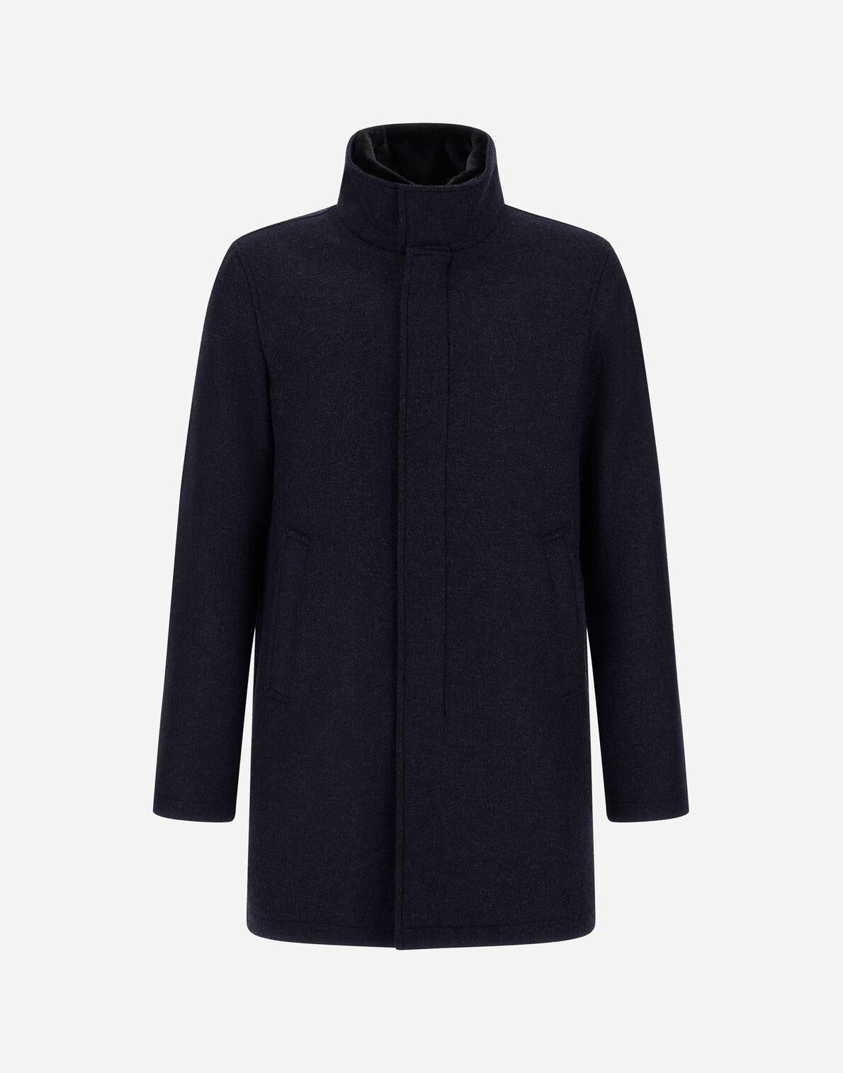 Cappotti e Trench<BR/>CARCOAT IN EASY WOOL E LIGHT FAUX FUR CA000215U33432R 9290 HERNO 