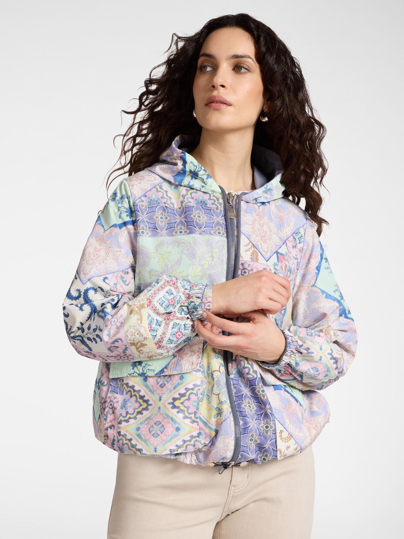 Parka reversibile stampato con cappuccio<BR/> F048P000193N 23 ELENA MIRO 