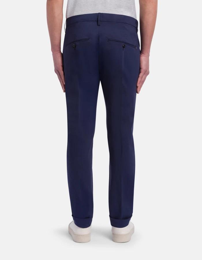 Pantaloni Gaubert slim in popeline cotone e nylon<BR/> UP235PS0020U002 894 DONDUP 